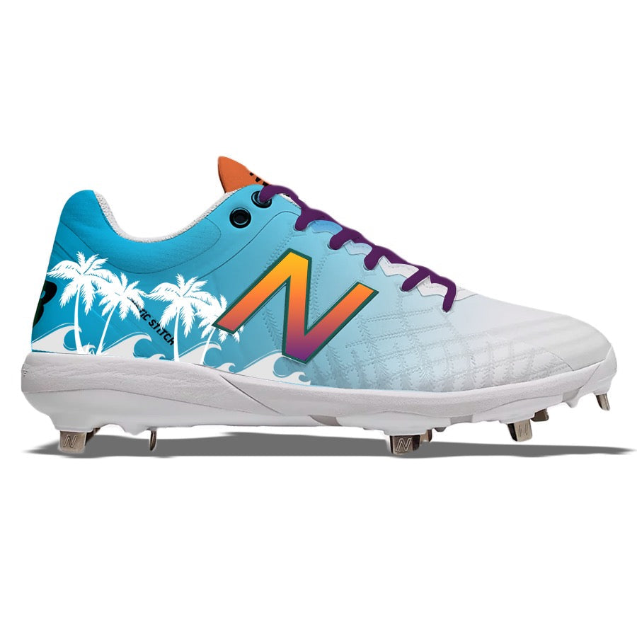 Digital Mockup of New Balance baseball cleat displayed for product showcase