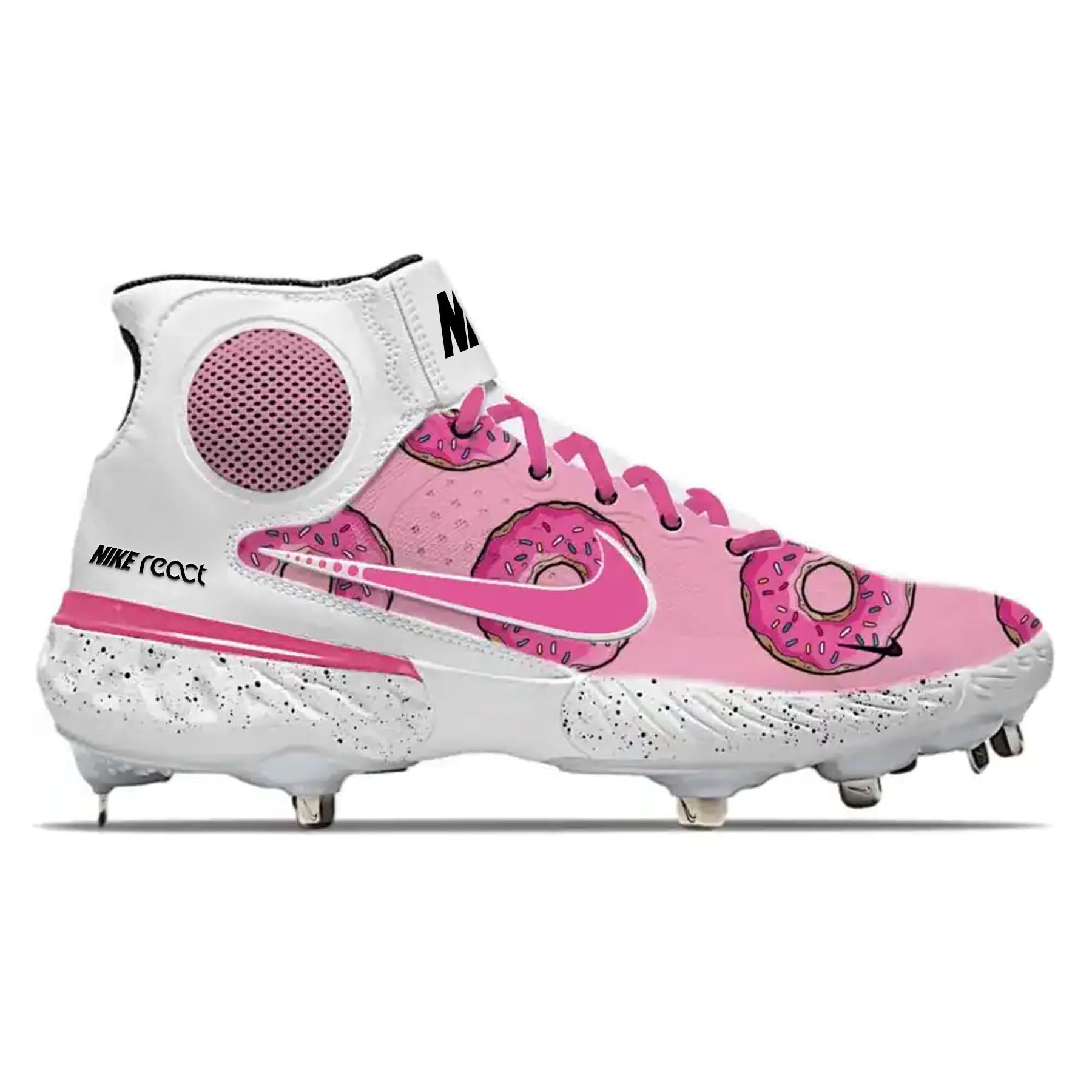 Donuts Nike Alpha Huarache Elite 3 Mid - Size 7 | Stadium Custom Kicks