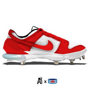 "Red & White Dunk" Nike Force Zoom Trout 7 Pro Cleats- Size 7 Men's