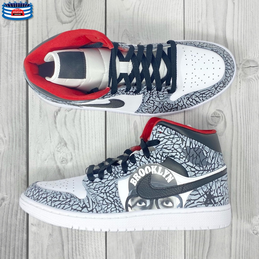 Full Custom pair of custom-designed sneakers showcasing personalized style and craftsmanship