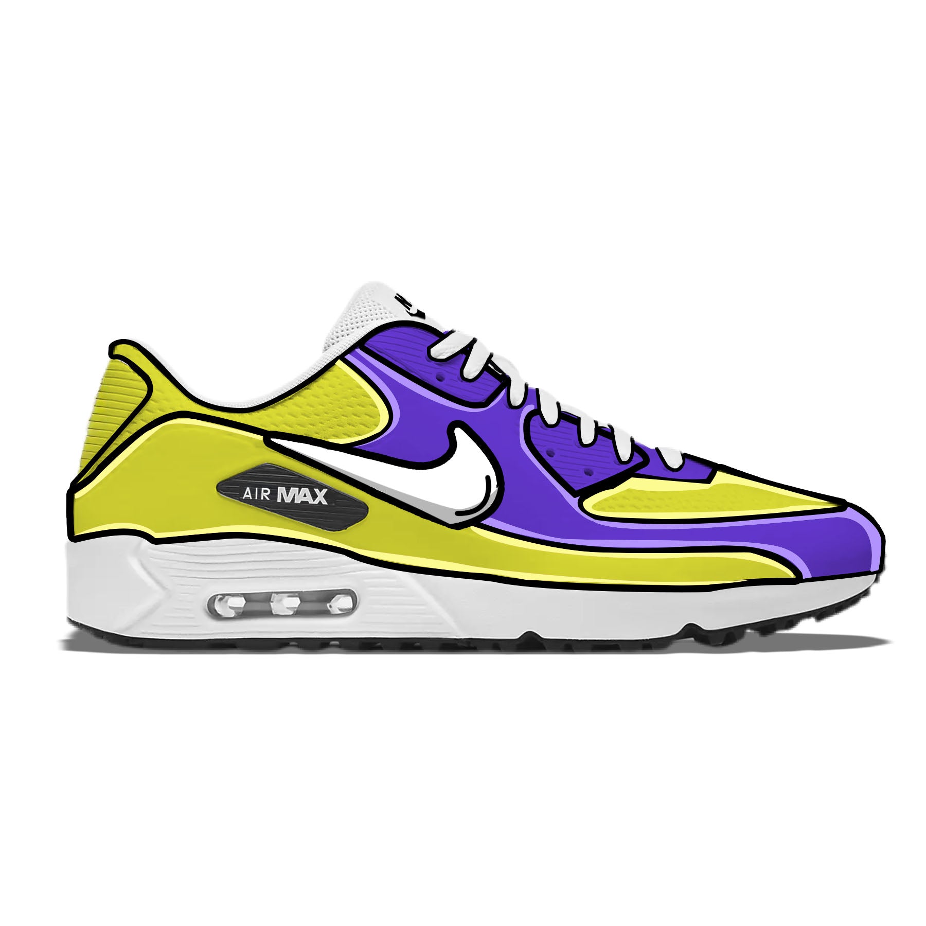 ’Cartoon’ Nike Air Max 90 G Golf Shoes - Sneakers