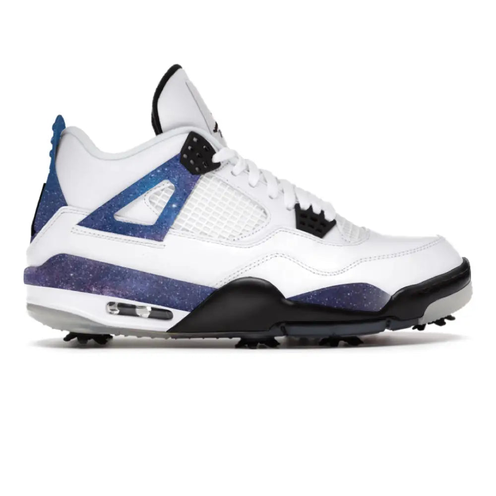 ’Galaxy’ Jordan 4 Retro Golf Shoes - Cleats