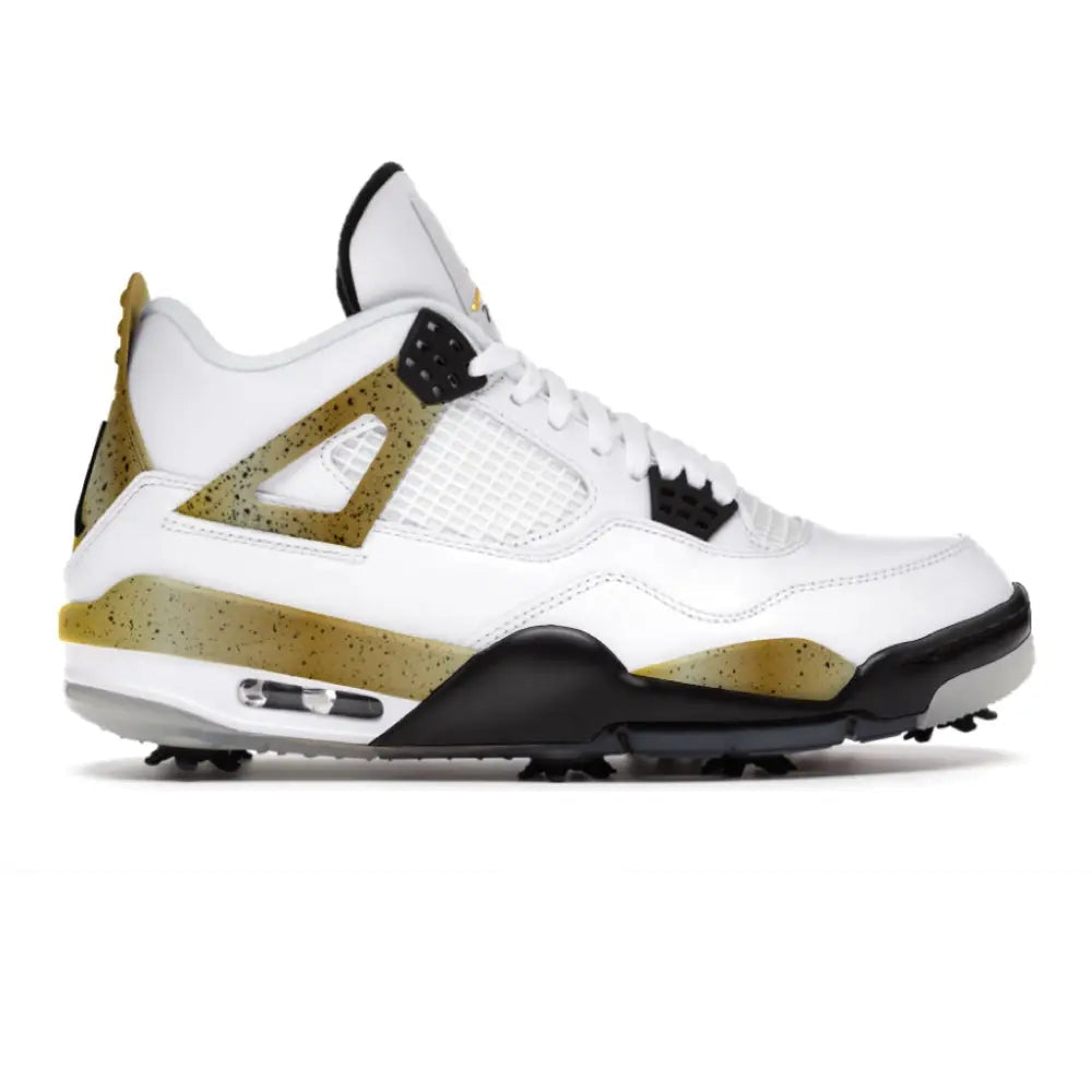 ’Gold Cement’ Jordan 4 Retro Golf Shoes - Cleats