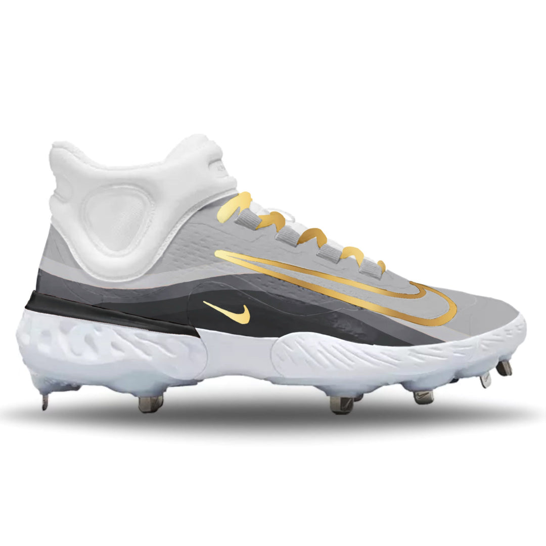 ’Gold Horizon’ Nike Alpha Huarache Elite 4 Mid Cleats Cleats