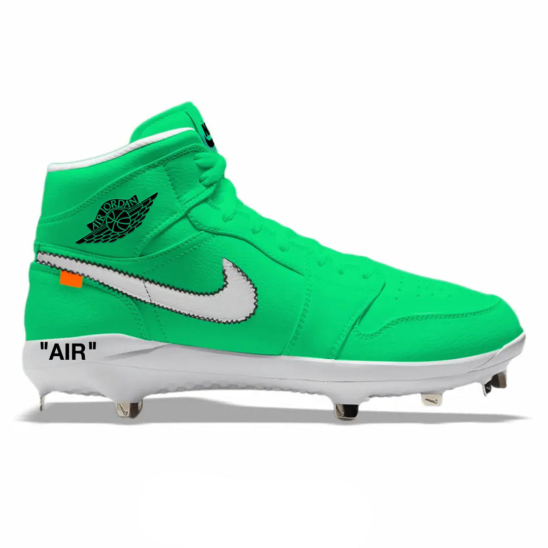 "Green Force OW" Jordan 1 Retro Cleats