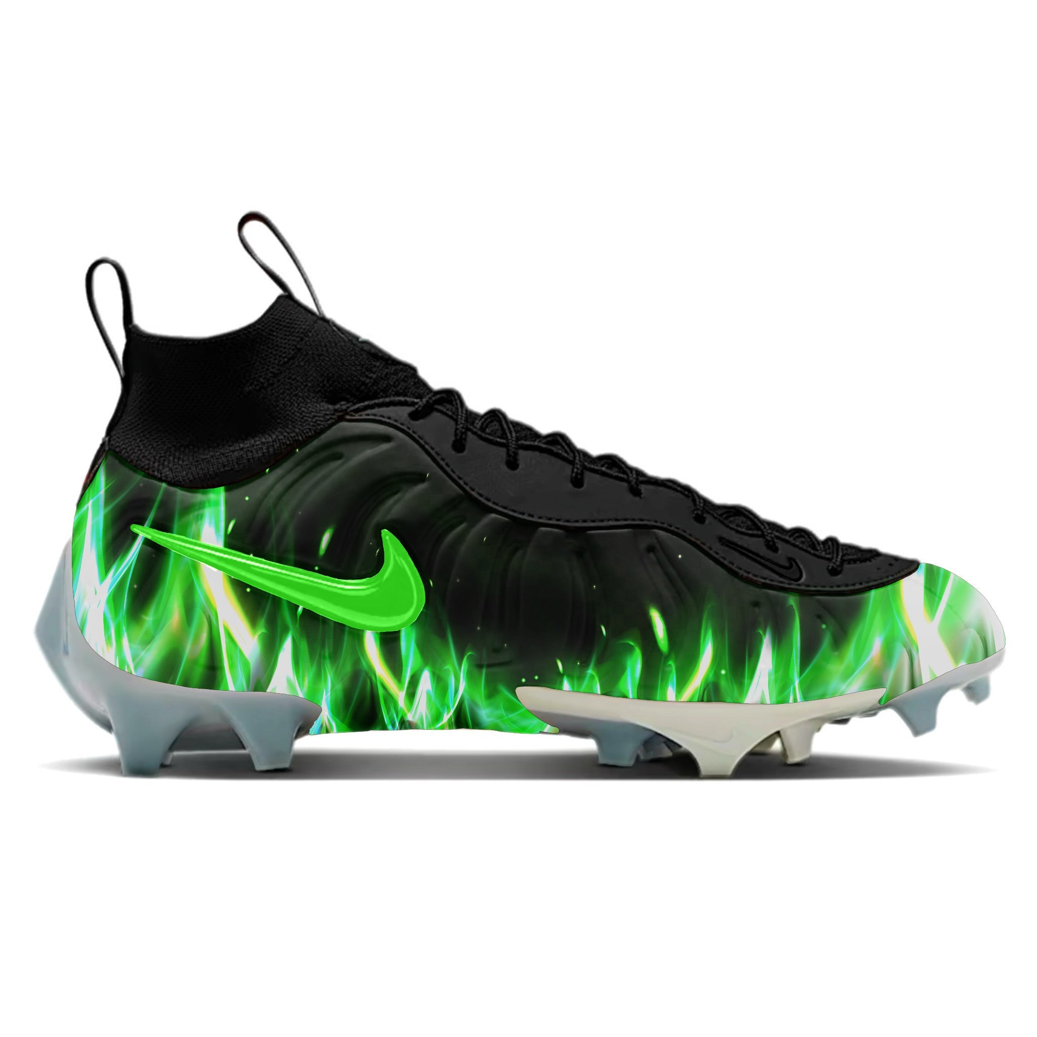 nike football cleats black and green