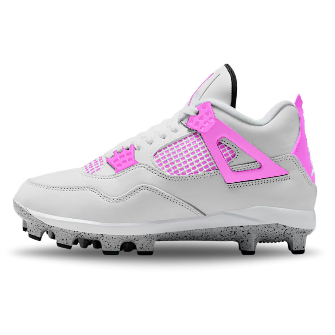 ’Hot Pink’ Jordan 4 Retro MCS Cleats - Cleats