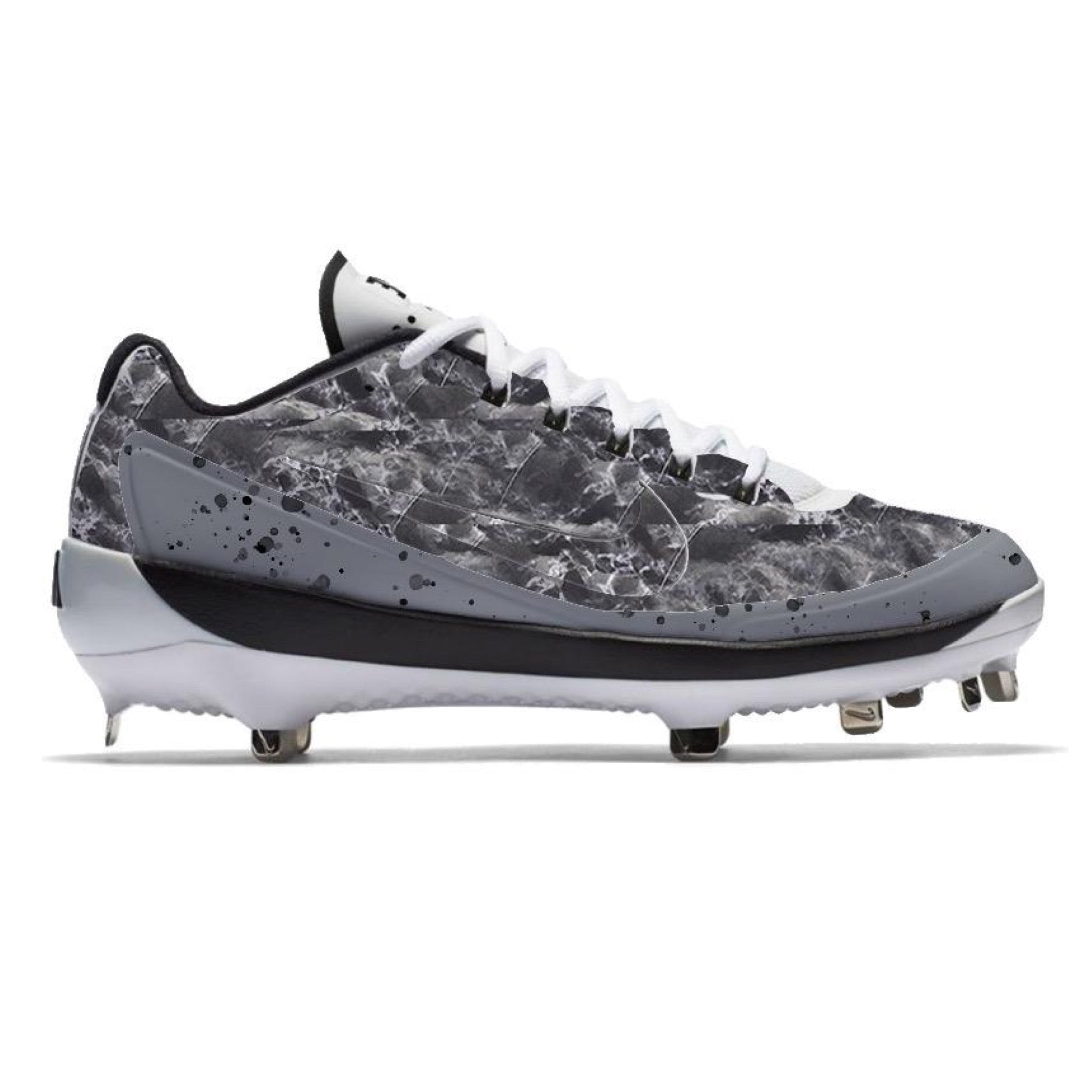 Gray and white Kendrick Nike Air Clipper Cleats for baseball footwear excellence