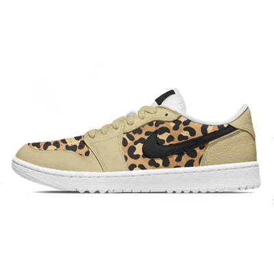 ’Leopard Print’ Jordan 1 Golf Shoes - Sneakers