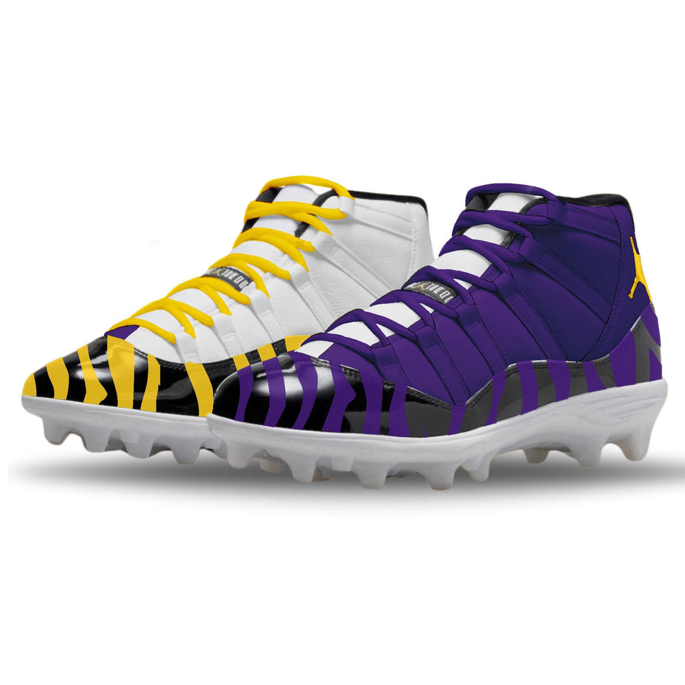 ’Louisiana Mismatch’ Jordan 11 Retro TD Football Cleats - Cleats