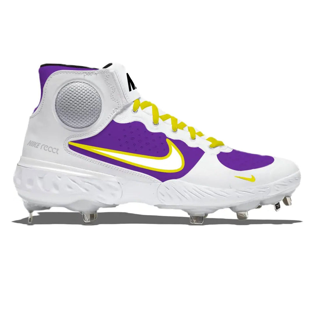 ’Louisiana’ Nike Alpha Huarache Elite 3 Mid Cleats - Cleats