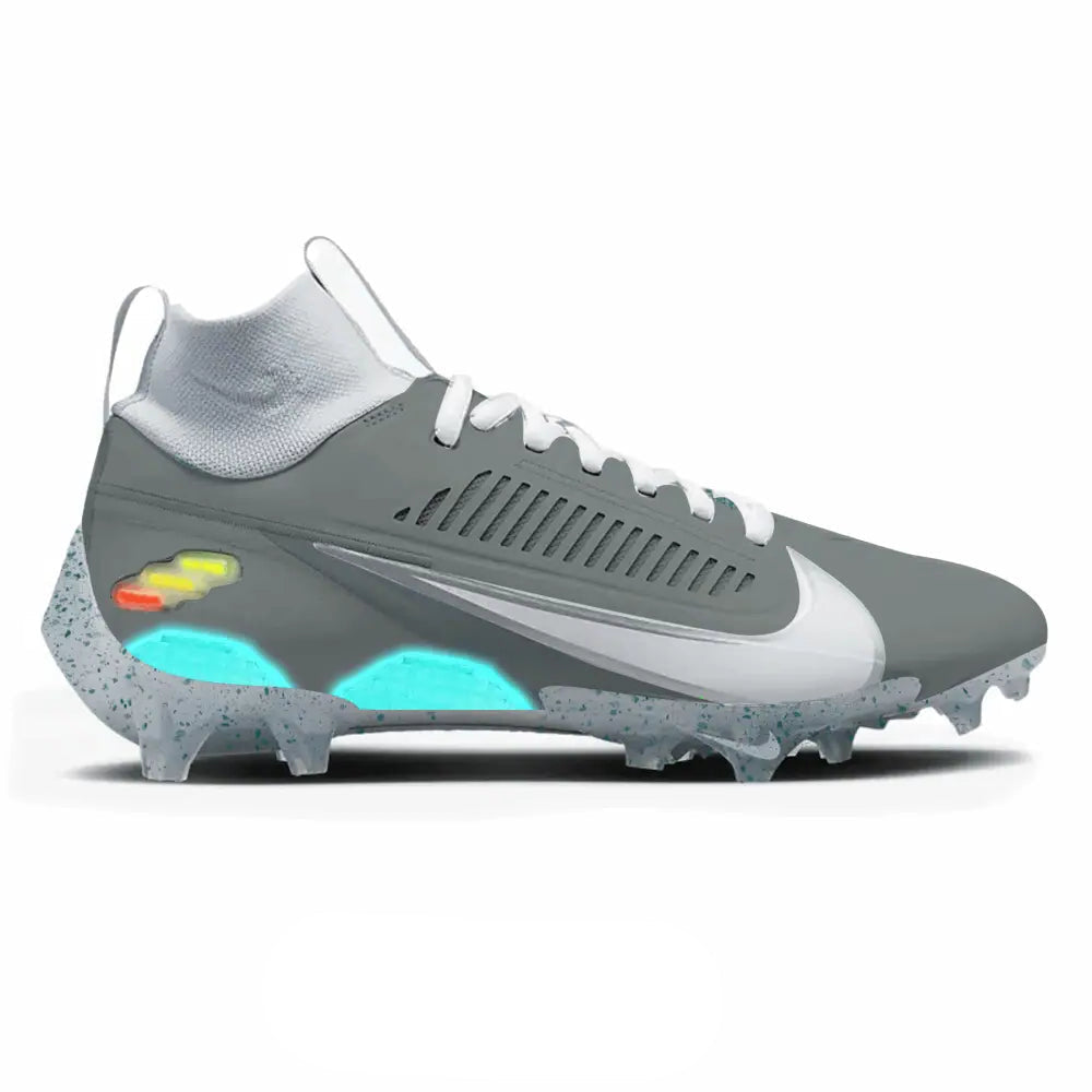 nike air mag back to the future inspired mid top football cleats.