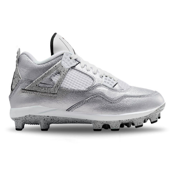 Metallic Silver Jordan 4 Retro MCS | Stadium Custom Kicks
