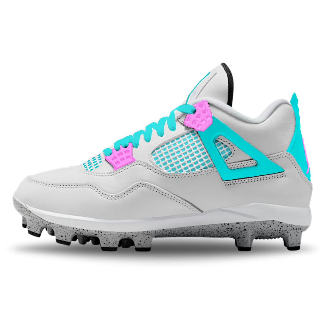 ’Miami’ Jordan 4 Retro MCS Cleats - Cleats