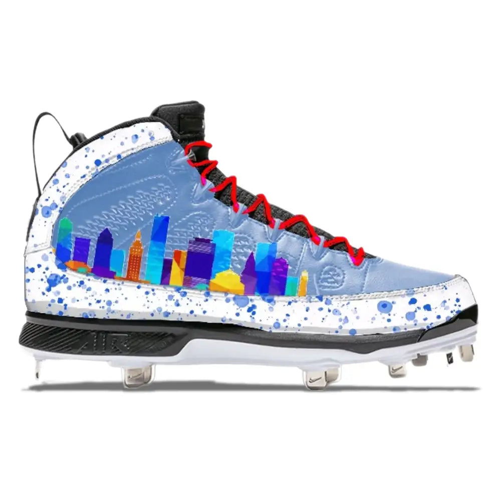 “Miami Skyline’ Jordan 9 Retro Cleats - Cleats