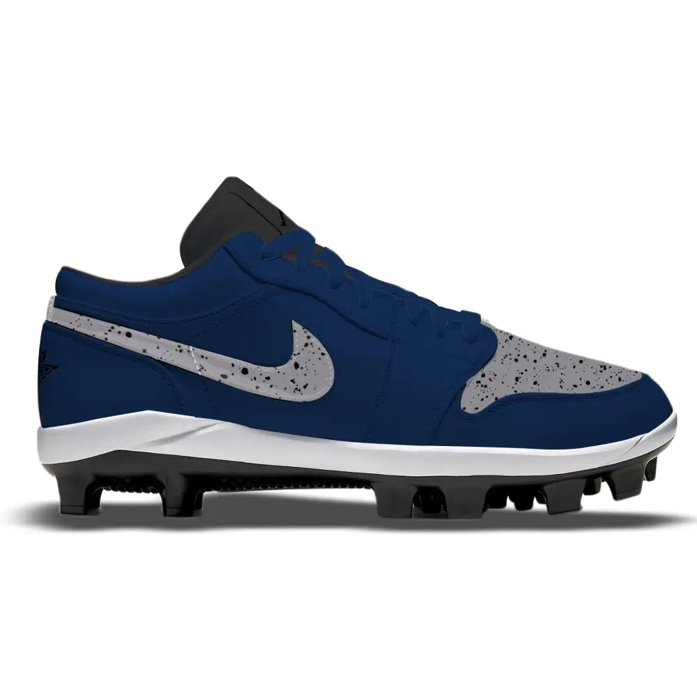’Navy Blue Cement’ Jordan 1 Retro Cleats - Cleats