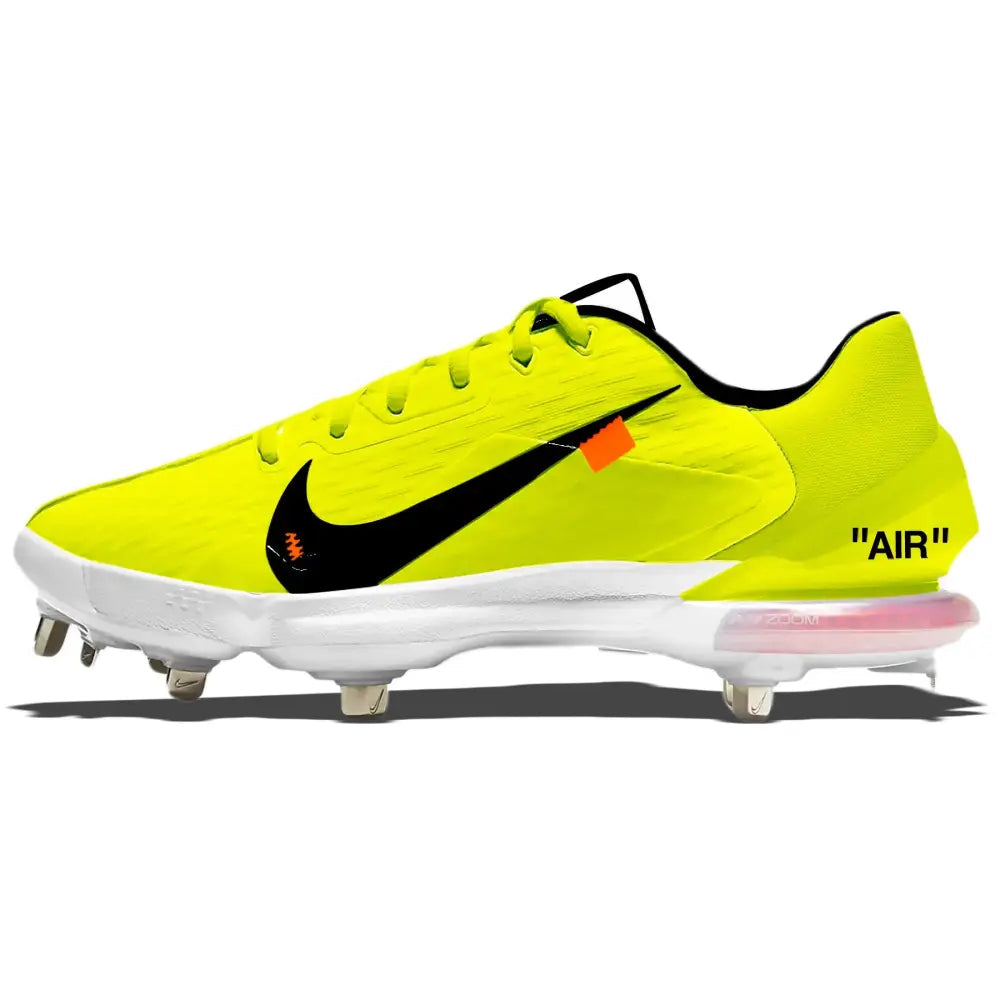Yellow Nike baseball cleat from Neon Hype Nike Force Zoom Trout 7 Pro Cleats