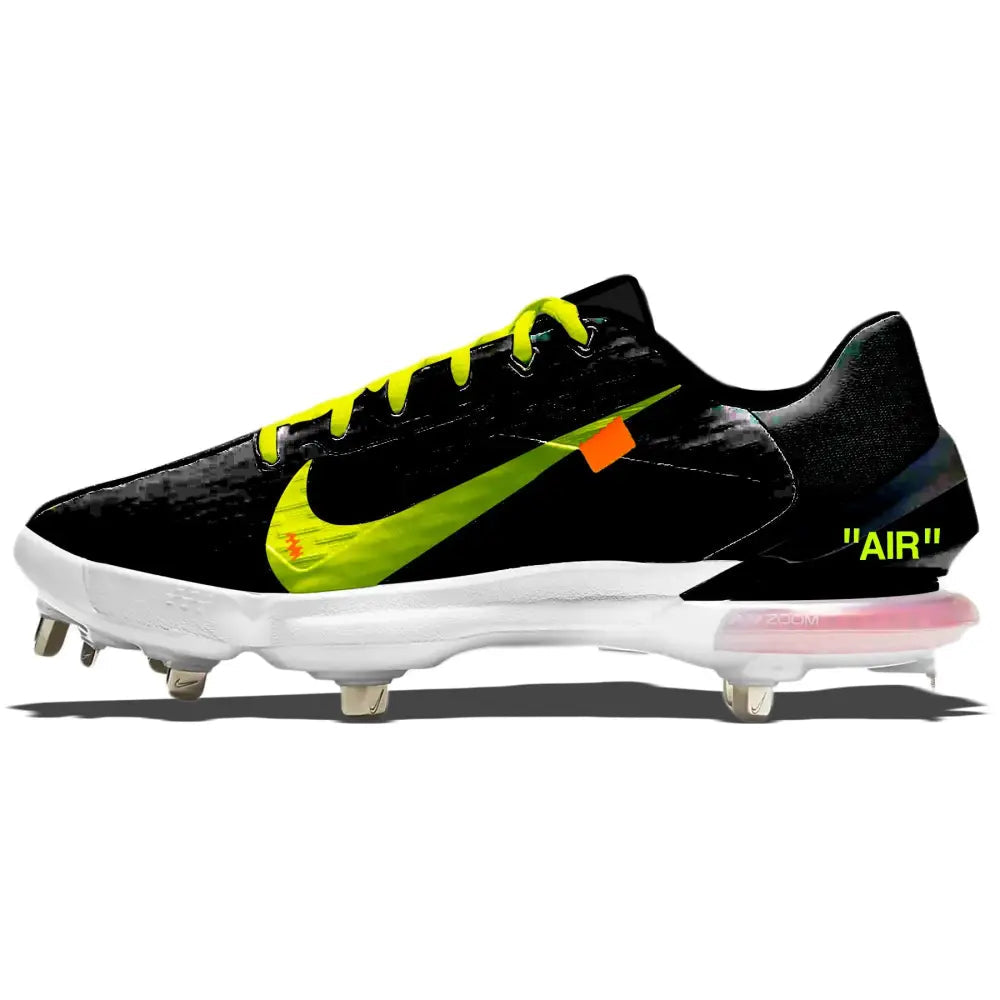 Black and neon green Nike Force Zoom Trout 7 Pro Cleats for baseball