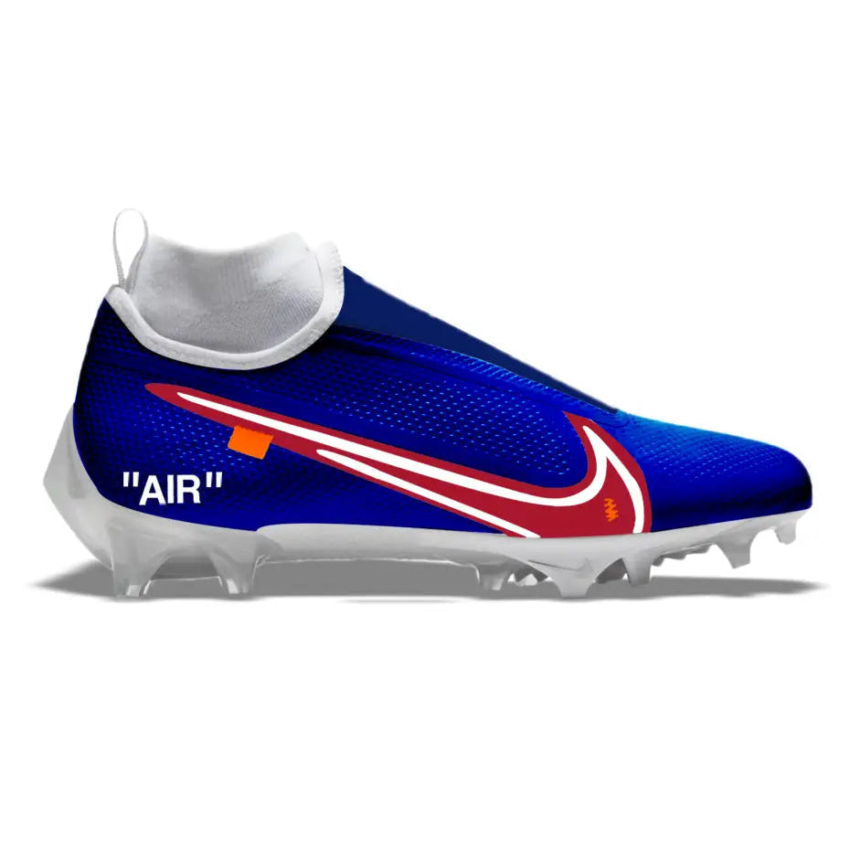 Blue and white Nike Vapor Pro 360 football cleats from Off-NYG collection