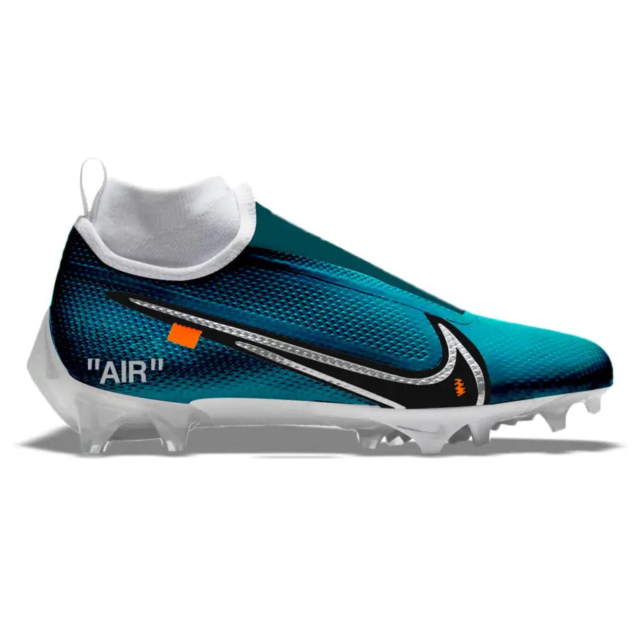 Teal and black Nike Vapor Pro 360 football cleat from Off-Philly collection