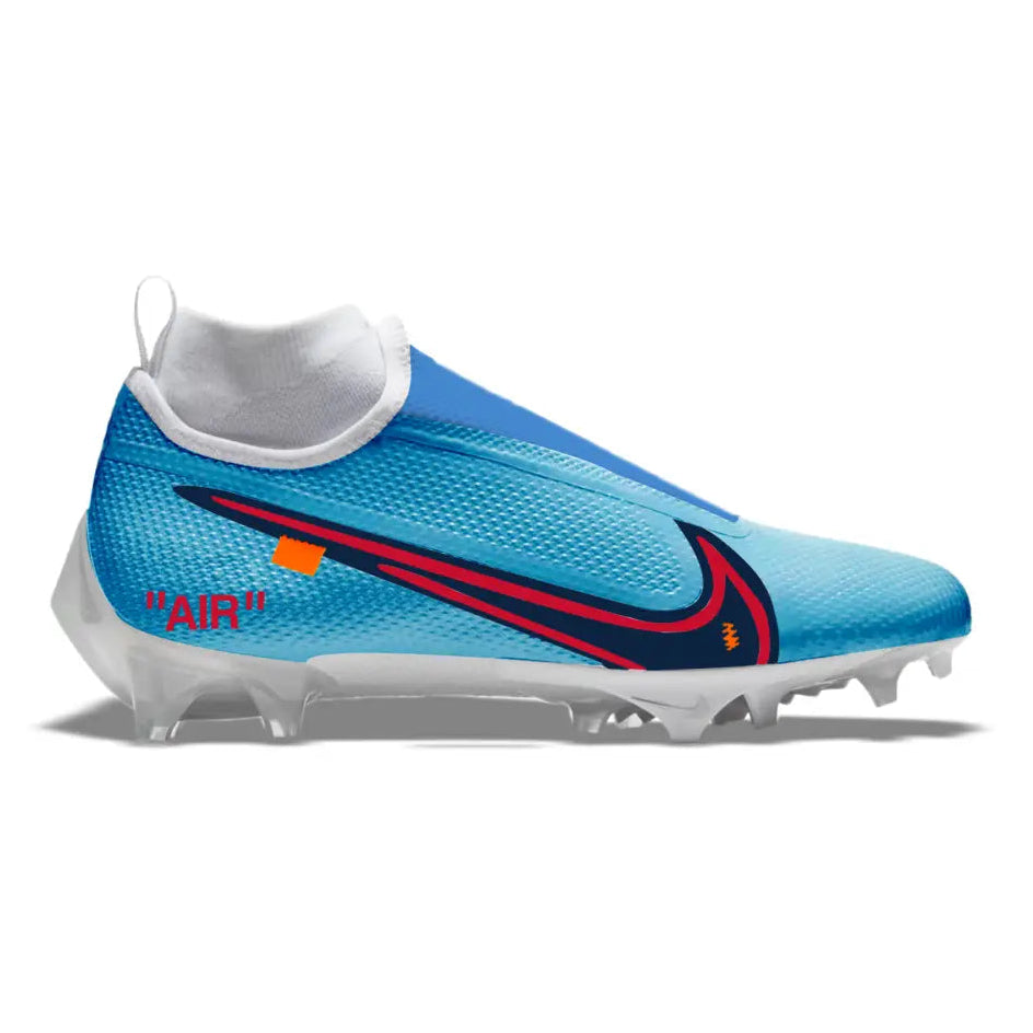 Light blue Nike Vapor Pro 360 football cleat from Off-Tennessee collection