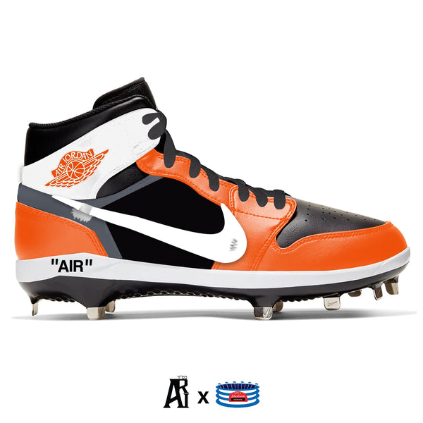 Orange jordan sales football cleats