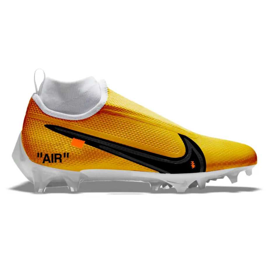 Yellow Nike football cleat from OW Orange Nike Vapor Pro 360 Cleats collection