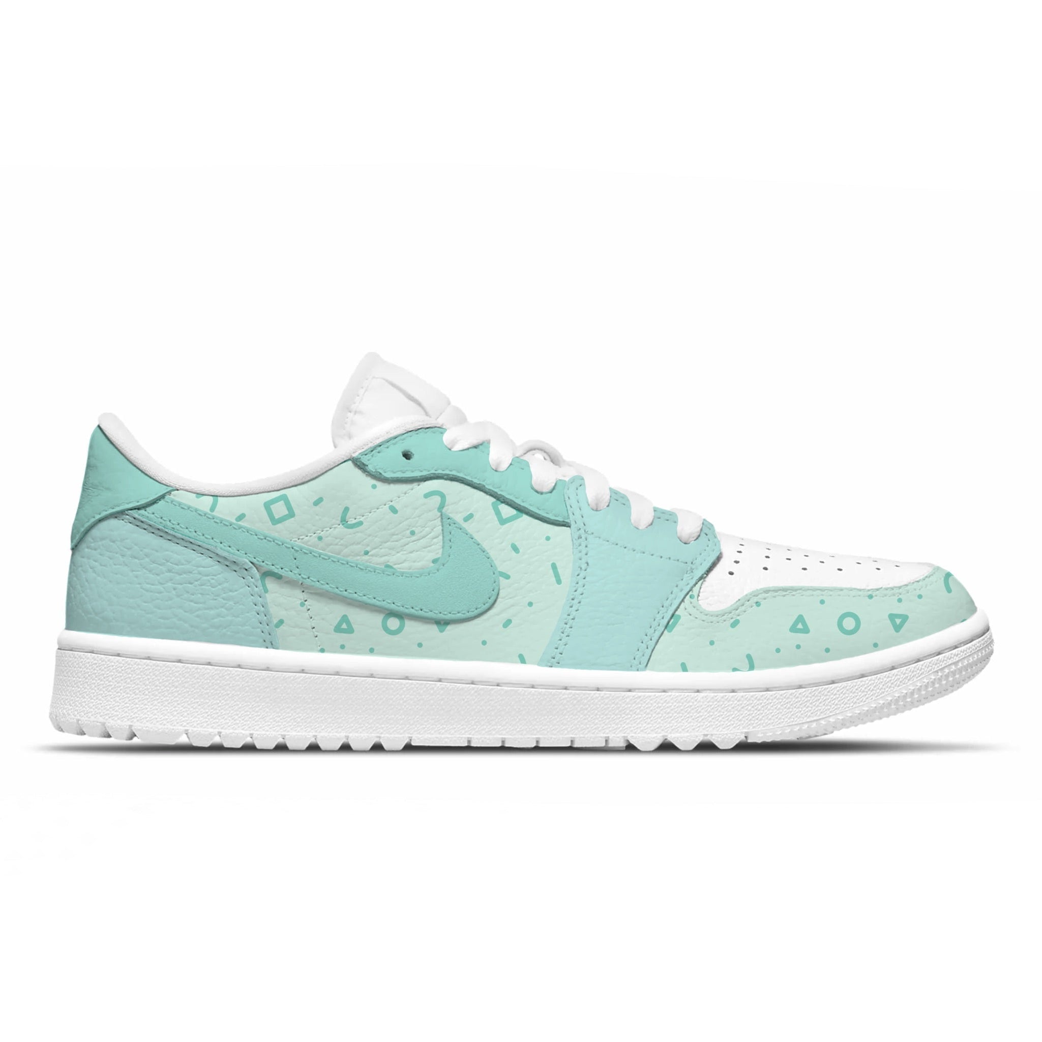 ’Pastel Teal’ Jordan 1 Golf Shoes - Sneakers