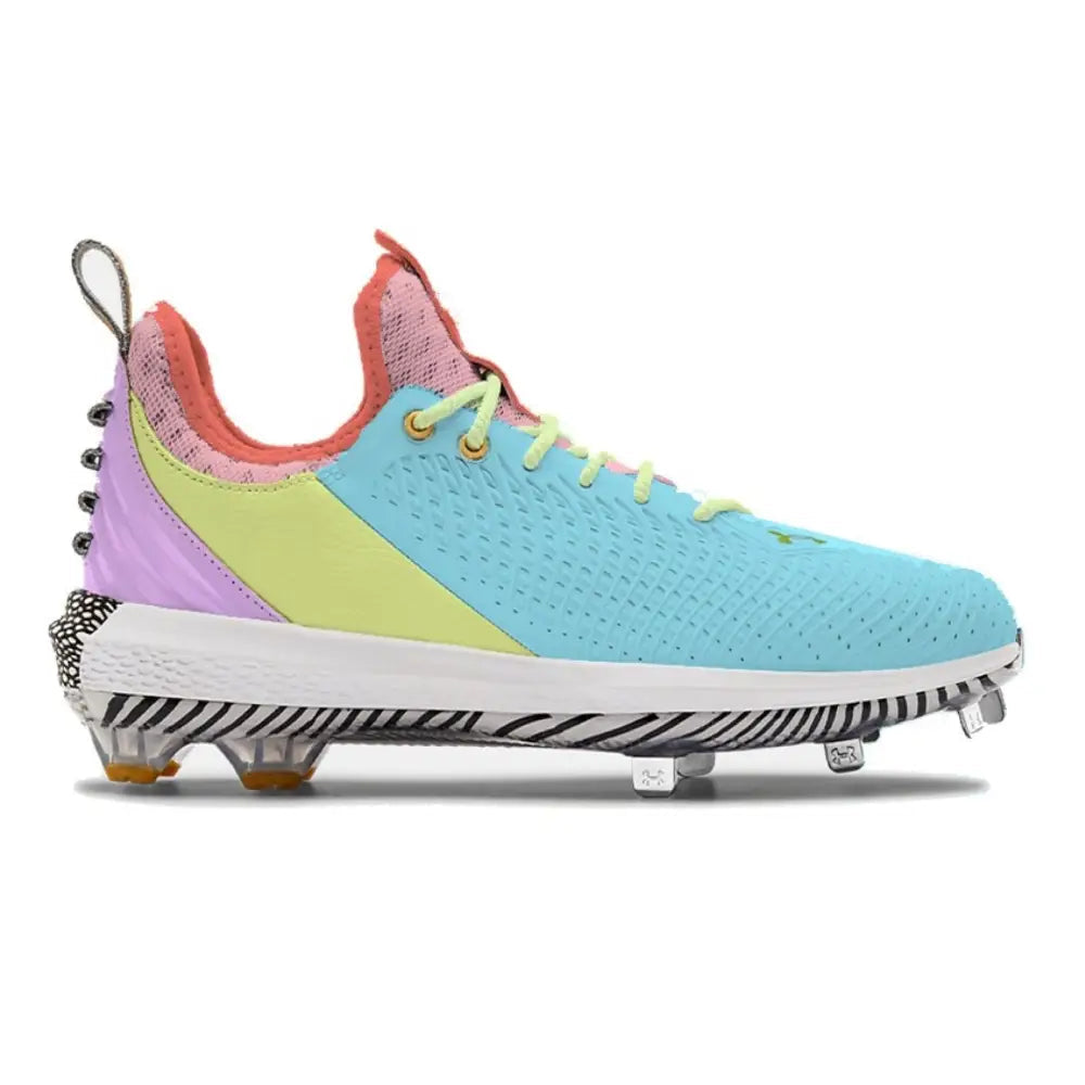 Colorful Under Armour Harper 5 Cleats from Pastels collection with vibrant design