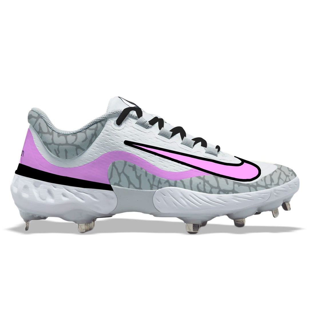 ’Pink Concrete’ Nike Alpha Huarache Elite 4 Low Cleats - Cleats