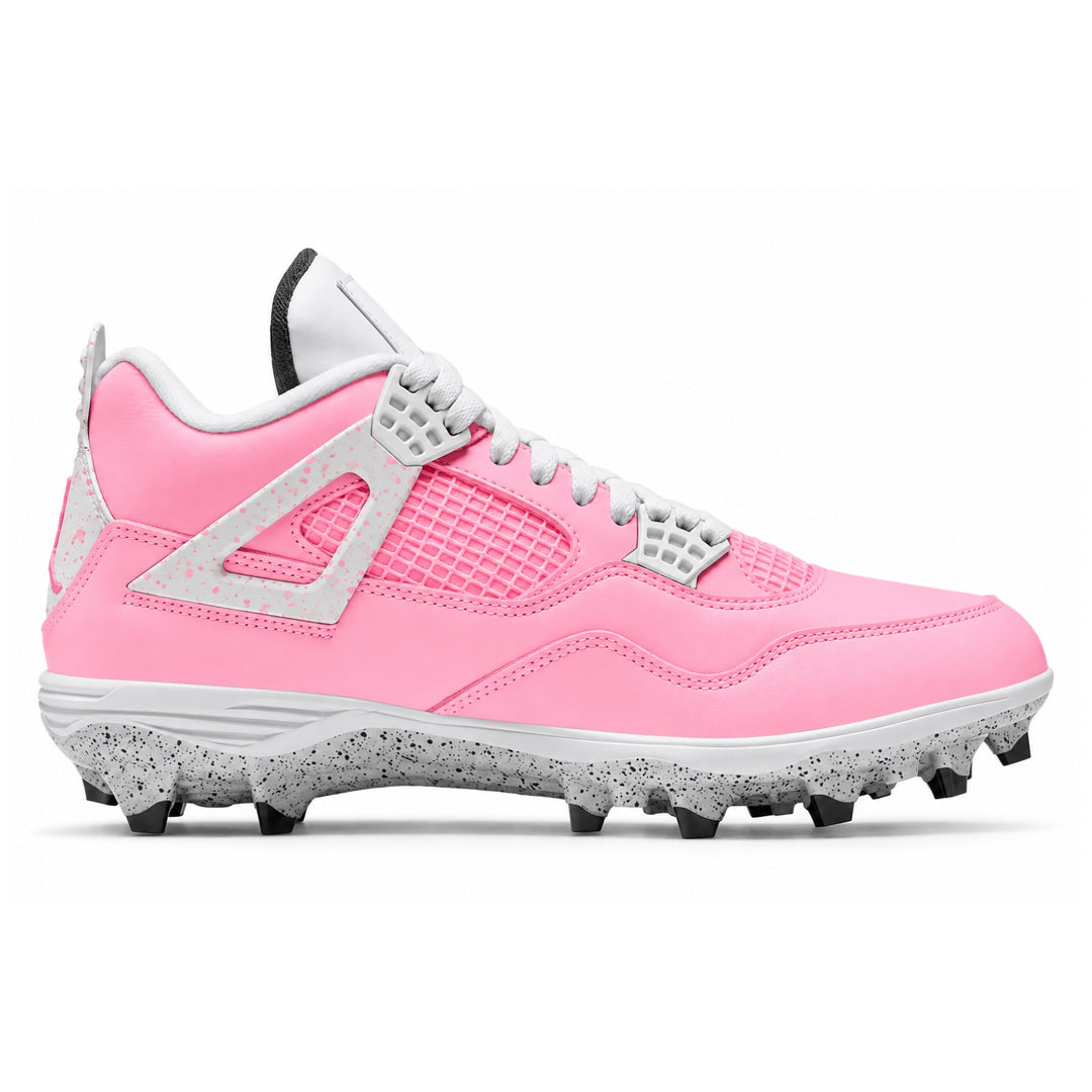 "Pink Frost" Jordan 4 Retro TD Football Cleats