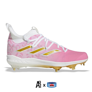 "Pink Ribbon 2.0" Adidas Adizero Afterburner NWV Cleats- Size 9.5 Men's