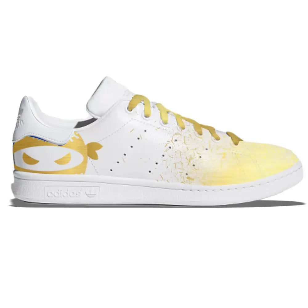 White and yellow Adidas Stan Smith Casual Shoes from Pitching Ninja Gold Blizzard collection