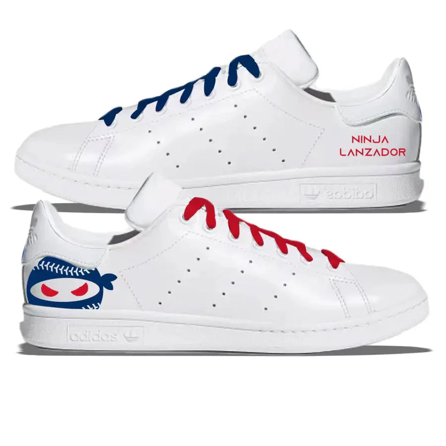 ’Pitching Ninja- Dominican Republic Edition’ Adidas Stan Smith Casual Shoes - Sneakers