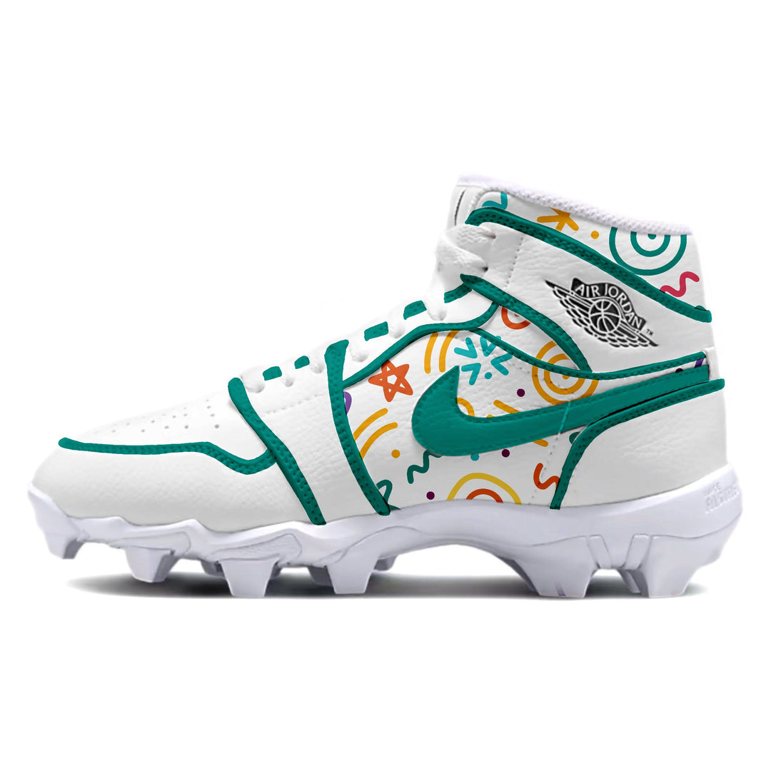 ’Play Yard Doodles’ Jordan 1 Kids’ Multisport Cleats Cleats