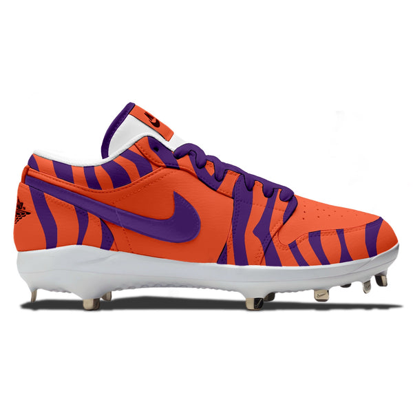 "Purple Bengal Stripes" Jordan 1 Retro Cleats