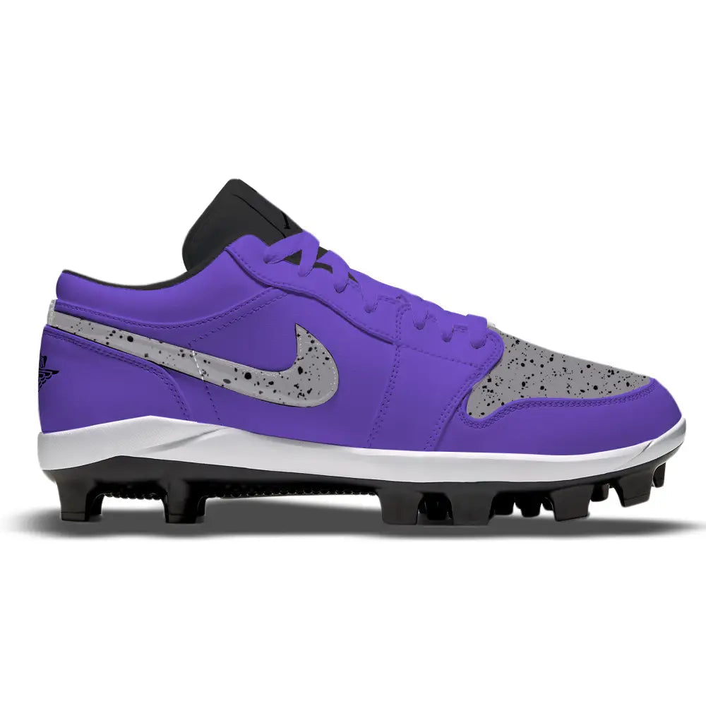 ’Purple Cement’ Jordan 1 Retro Cleats - Cleats