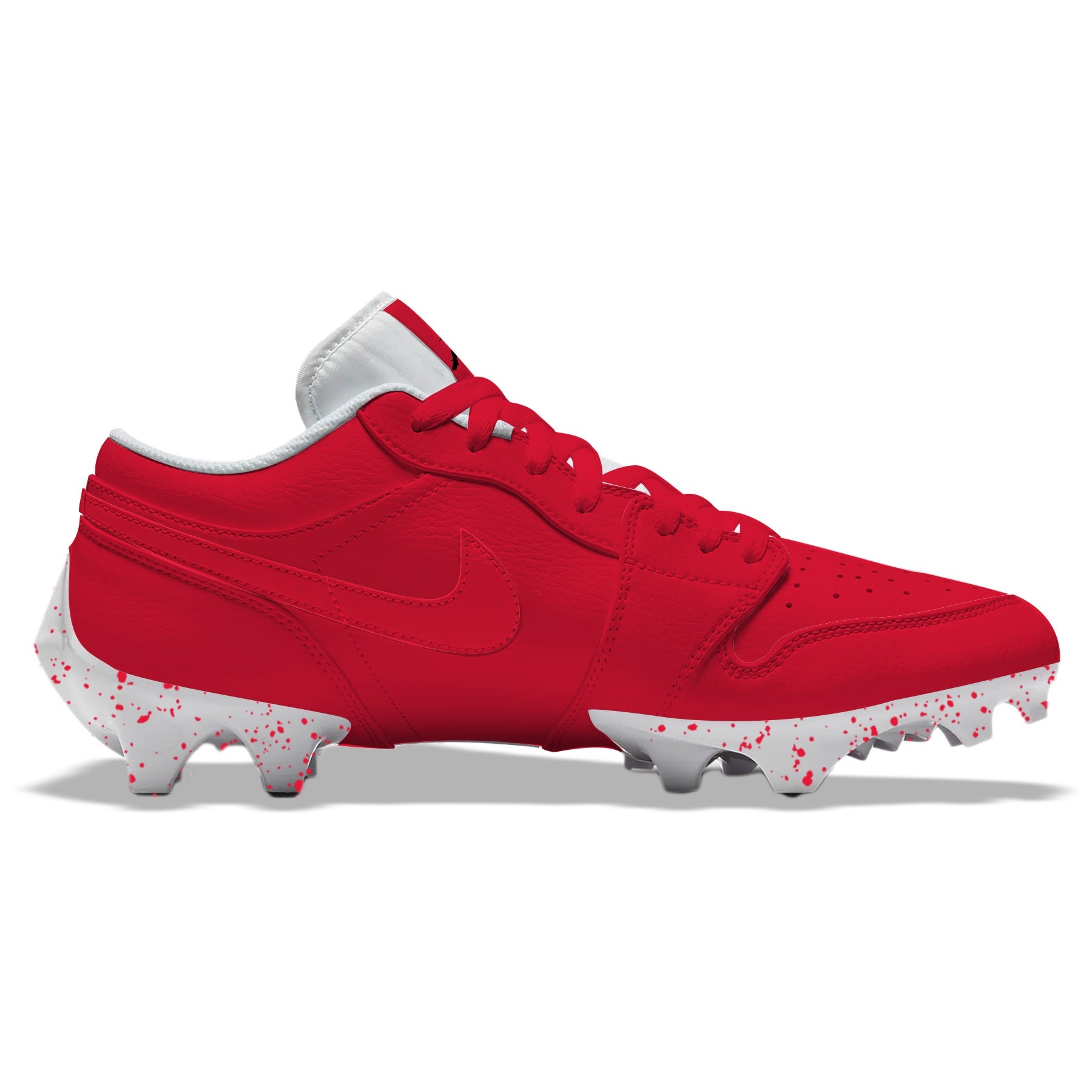 jordan 1 football cleats red