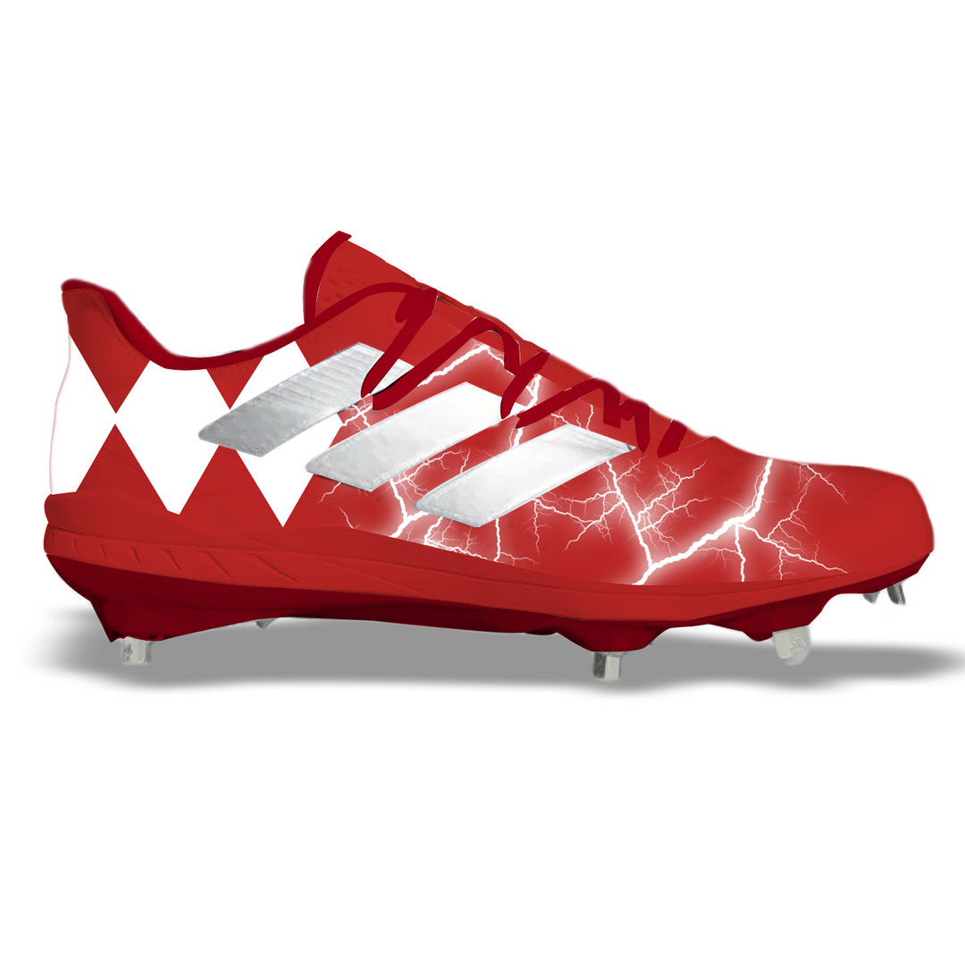 ’Red Ranger’ Adidas Adizero Afterburner 8 Cleats - Cleats