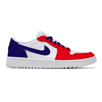 ’Red White & Blue’ Jordan 1 Golf Shoes - Sneakers