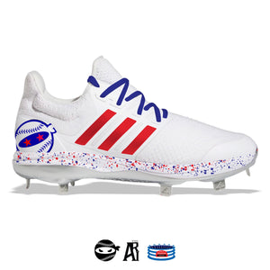 "Red, White & Blue Star Eyes- Pitching Ninja" Adidas Ultraboost DNA 5.0 Cleats