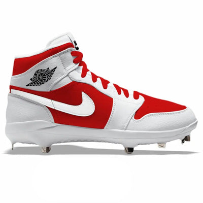 "Reverse Red" Jordan 1 Retro Cleats