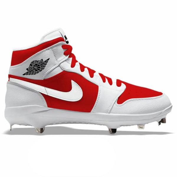 "Reverse Red" Jordan 1 Retro Cleats