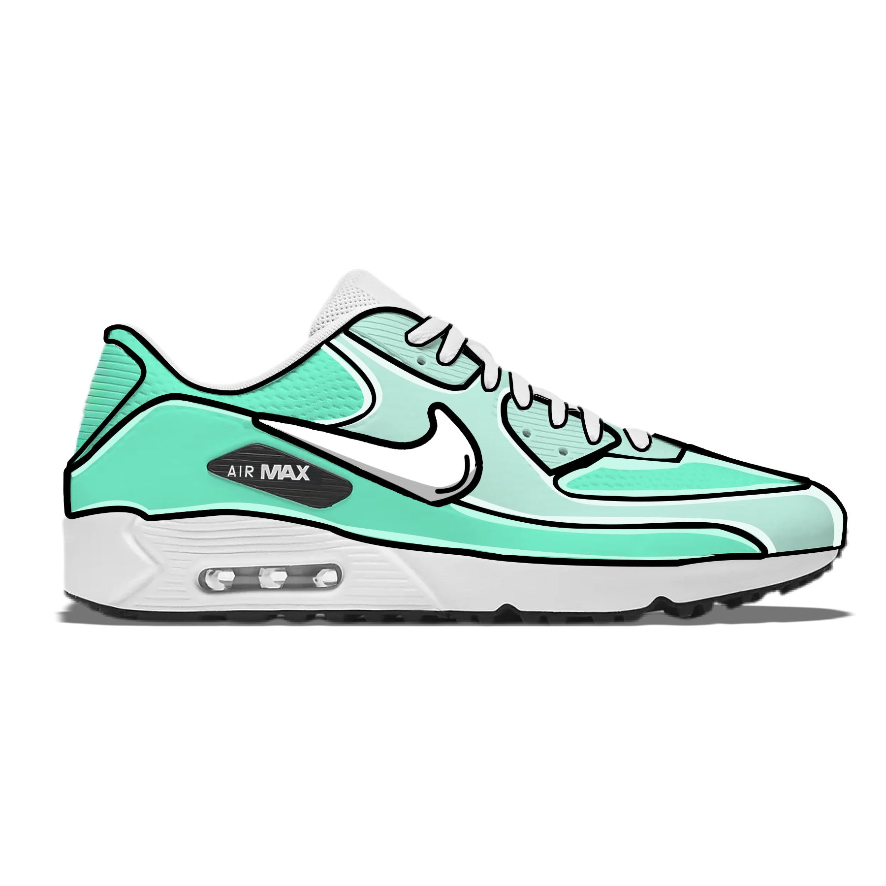 ’Cartoon’ Nike Air Max 90 G Golf Shoes - Sneakers