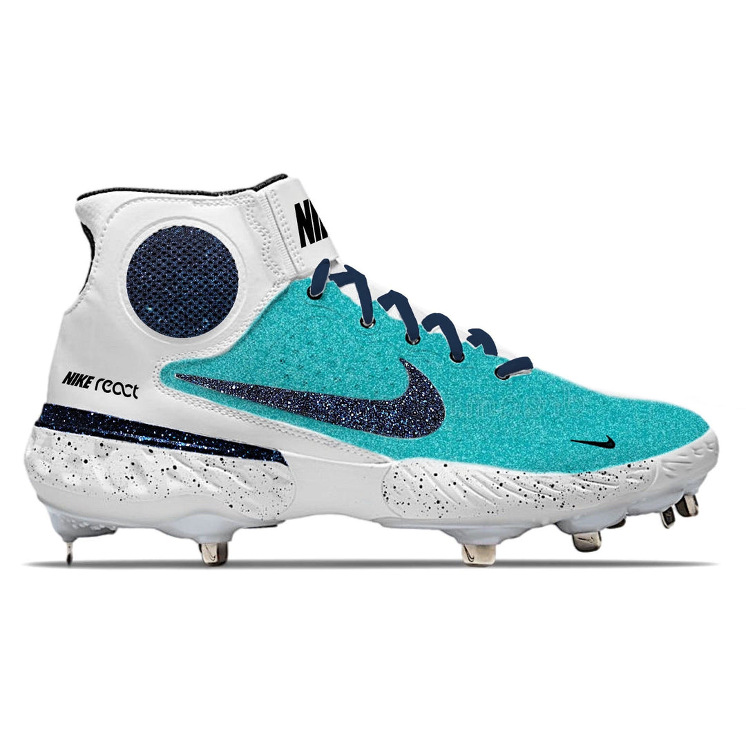 ’Seattle Glitter’ Nike Alpha Huarache Elite 3 Mid Cleats - Cleats
