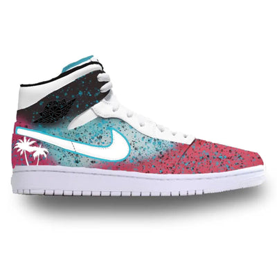 Miami-themed high-top sneaker from South Beach Splatter Jordan 1 Mid Shoes