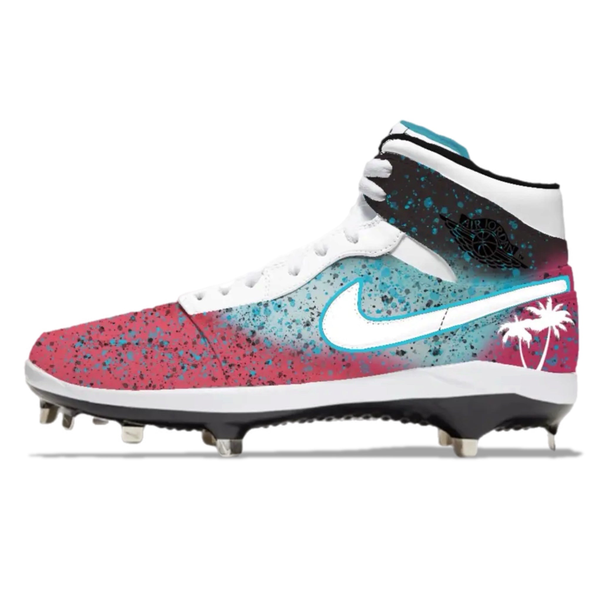 "South Beach Splatter" Jordan 1 Retro Cleats