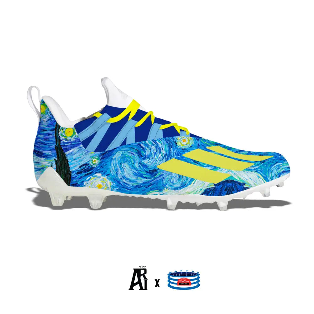 Adidas Starry Night Adizero 11.0 Football Cleats with cosmic design