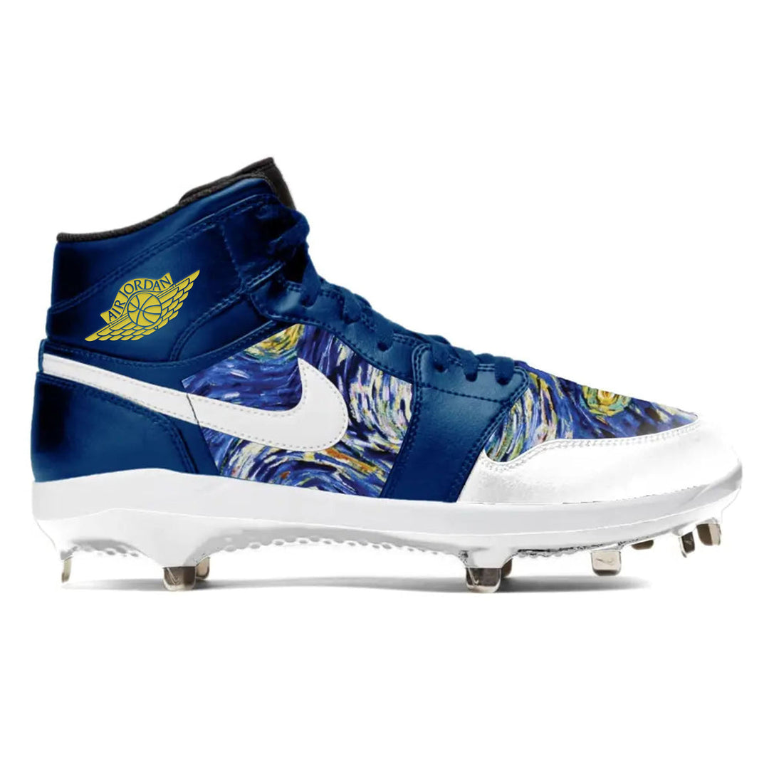 ’Starry Night’ Jordan 1 Retro Cleats - Cleats