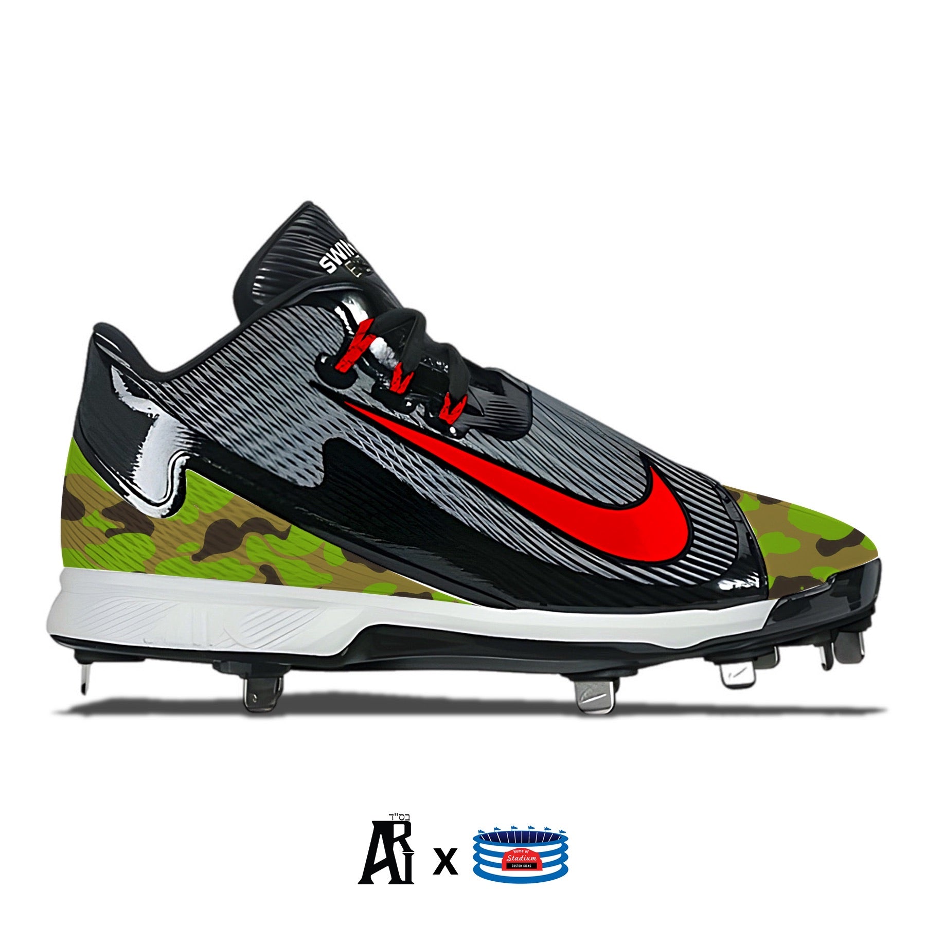 Stealth Ops Nike Air Swingman Legend Cleats Stadium Custom Kicks